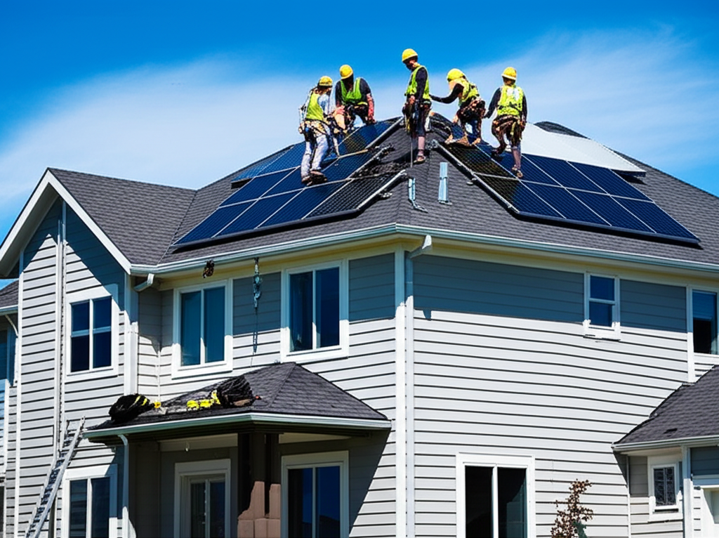 Solor installation team at work